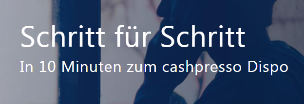 Der Antrag bei Cashpresso dauert ca. zehn Minuten