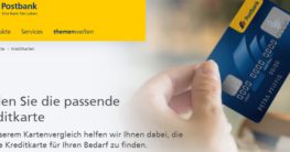 Die Postbank hat die Zinsen für Kreditkarten Teilzahlungen und Dispokredite gesenkt (Quelle: www.postbank.de)